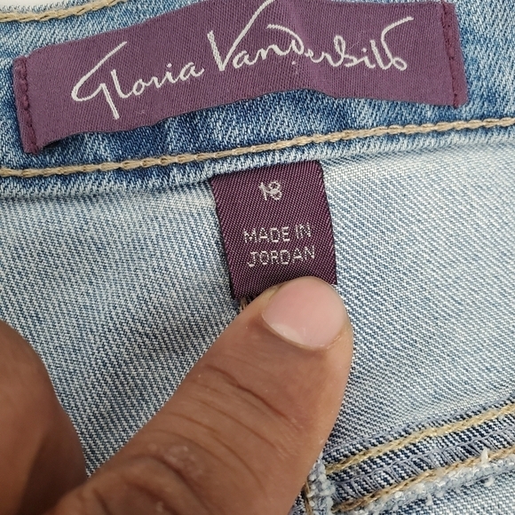Gloria Vanderbilt Women’s Amanda Jeans Size Missy 18 Blue - Picture 4 of 12